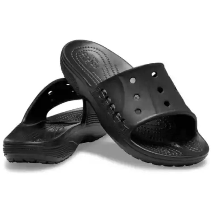 Crocs Baya 2 Comfortable Versatile Anti-Rubbing Slide Sandals Unisex Footwear Black 208215-001