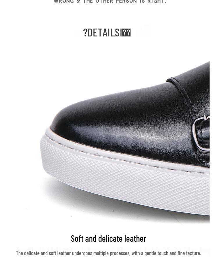 Men's Plus Size Tassel Slip-On Leather Shoes - European & American Fashion Casual Board Shoes