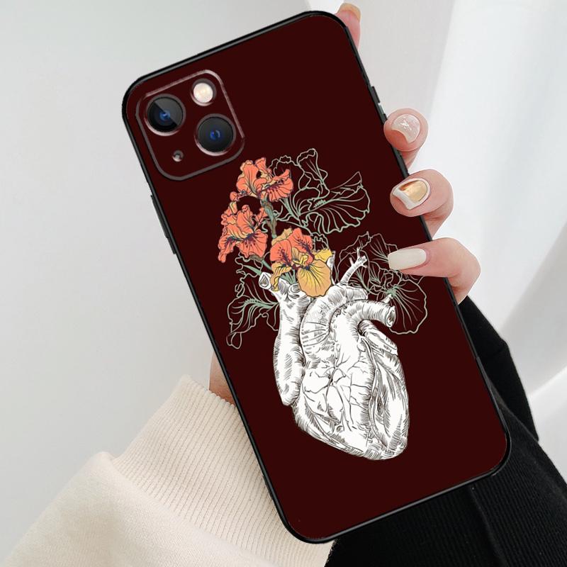 Human Heart Anatomy Phone Case For iPhone 17 Pro Max 14 13 12 11 15 16 Pro Max mini 16 15 Plus 16e 17 Air Cover