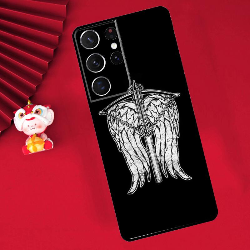 Daryl Dixon Wings Zombie Case For Samsung Galaxy S21 S22 S23 S24 Ultra Plus S20 FE S8 S9 S10 Note 10 20 Ultra Cover