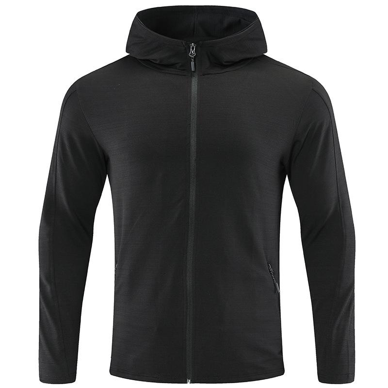 Men’s Quick-Dry Hooded Fleece Jacket for Running and Fitness