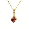 New European and American Luxury Necklace for Women with A Sense of Luxury, Thorny Heart, Red Zircon Jewelry, and Headwear