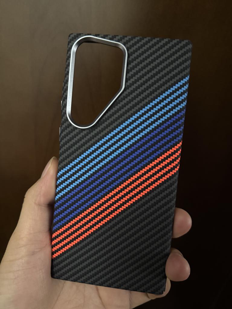 Business Retro Carbonfaser-Muster Für MagSafe Hülle Für Samsung Galaxy S26 Ultra S25 S24 S23 Kabelloses Laden Objektiv Erhöht Schutz Stoßfest Hülle