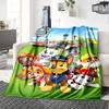 1pc Paw Patrol Adventure Day Flannel Blanket,Ultra Soft Warm Plush Throw for Home Bedroom Bed Sofa Cover Camping Picnic Gift Y72448