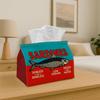2D Flat, 1 Vintage-style Tissue Box Storage Container - Fish Oil Can Label Simple Design, Party Tissue Box, Suitable for Both Kitchen and Dining Room,