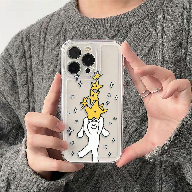

Space-Themed Drop-Proof Transparent Case for Apple iPhone 13, 14, 15, 16, and 17 Pro Max - Starry Design for Pet Lovers 17 Pro Max