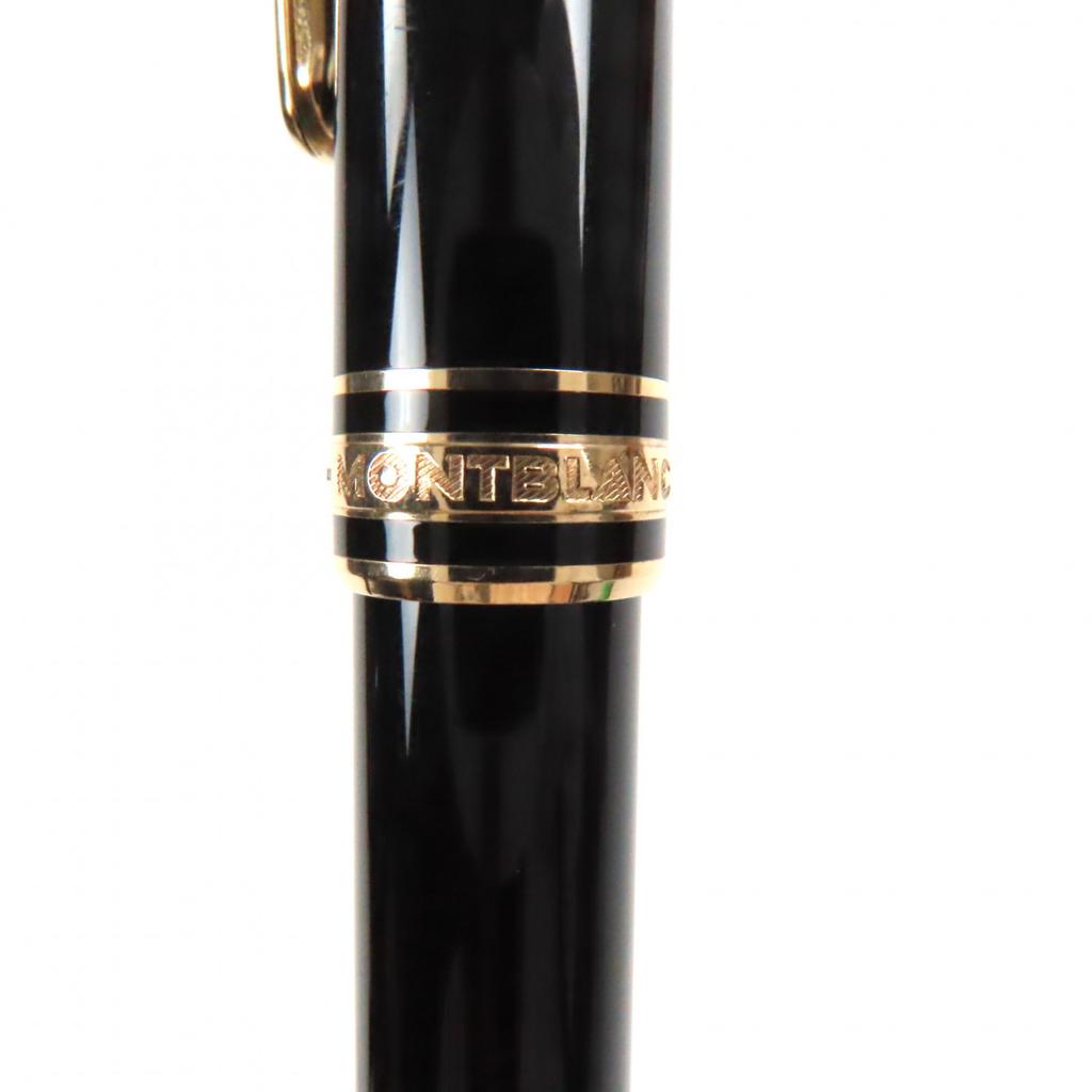 Great MONTBLANC fountain pen Meisterstck Classic white star Black gold 14K mens Used