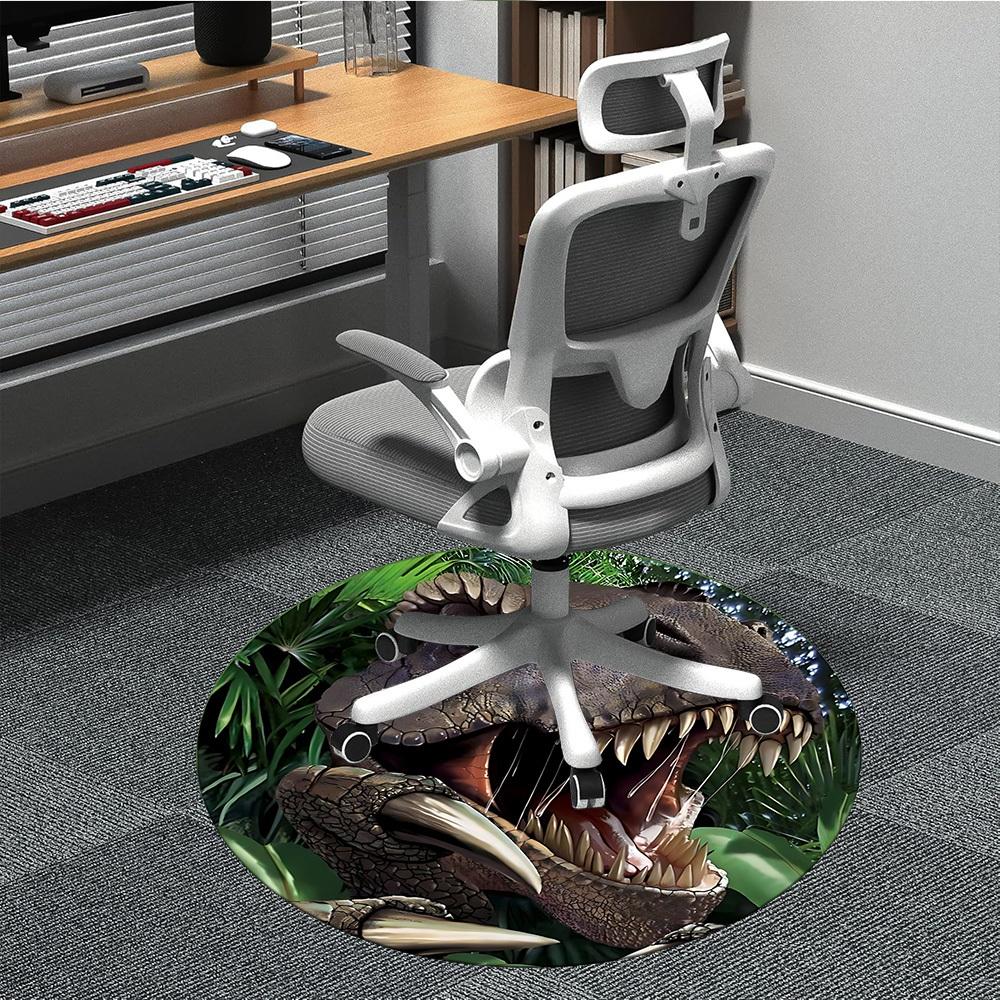 

1pc Dinosaur, Prehistoric Chair Carpet for Office, Soft Comfortable Mat For Office, Living Room, Bedroom, Machine Washable Carpet yy251112077 80cm by 80cm