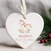 1pc Personalized Baby's First Christmas Ornament Personalized Babys First Xmas Holiday Keepsake 2025 Newborn Xmas Tree Decor