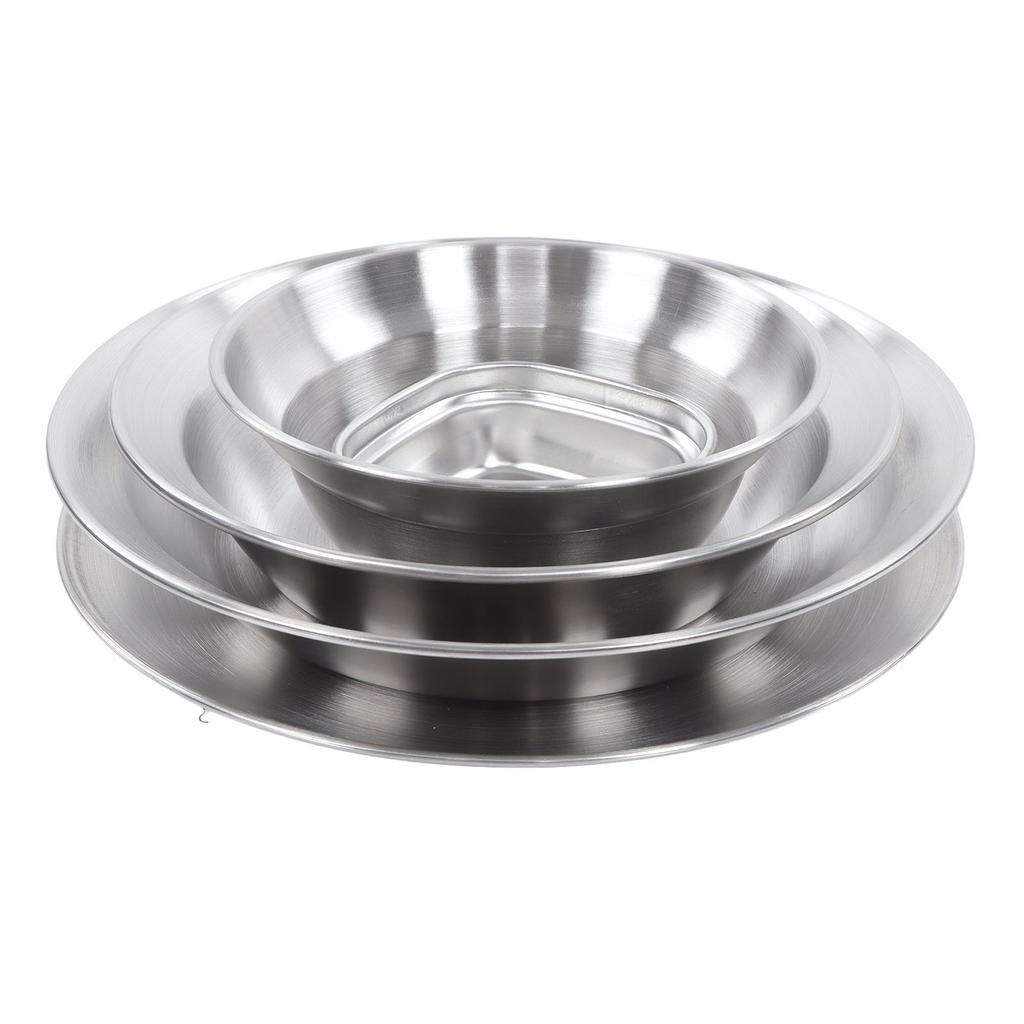 12pcs Tableware Set Barbecue Large and Small Bowls Camping Deep and Shallow Plate with Fruit Knife