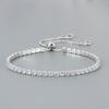Luxury Niche Design Full Zircon Pave Bracelet For Women Sparkling Delicate Thin Band Elegant Jewelry Gift