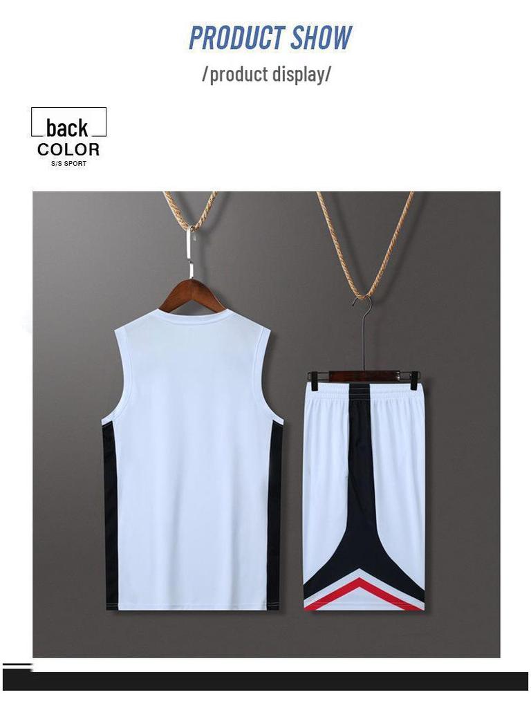 Unisex Basketball-Uniform-Set: Schnelltrocknend, Lässig, Sommer-Sportbekleidung, Dünnes Zweiteiliges Outfit für Erwachsene