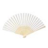 5 Stück Faltfächer aus Bambus Sommer Heißer Tag Faltfächer Requisite DekorationWeiß
