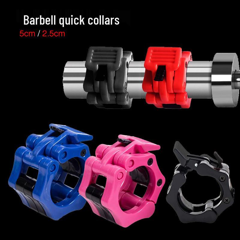 Olympic Barbell Bar with Quick Release Dumbbell Clips, Clamps, and Threaded Bar (2.5cm & 5cm)