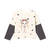 LUSON Toddler Girls' Long-Sleeve Layered-Look Graphic T-Shirt