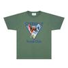 CASA Casablanca Short Sleeve T Shirt Couples Star Castle Letter Print Casual Loose Fit