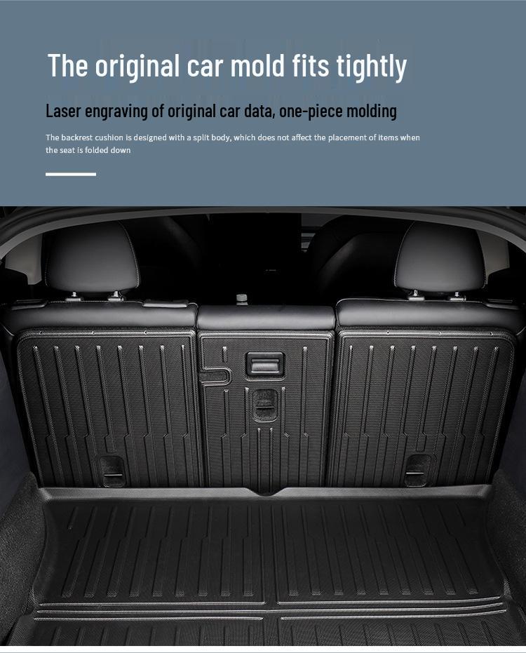 2023 MG7 All-Weather Trunk Mat Set: Includes TPE Trunk Liner and Seat Back Protector