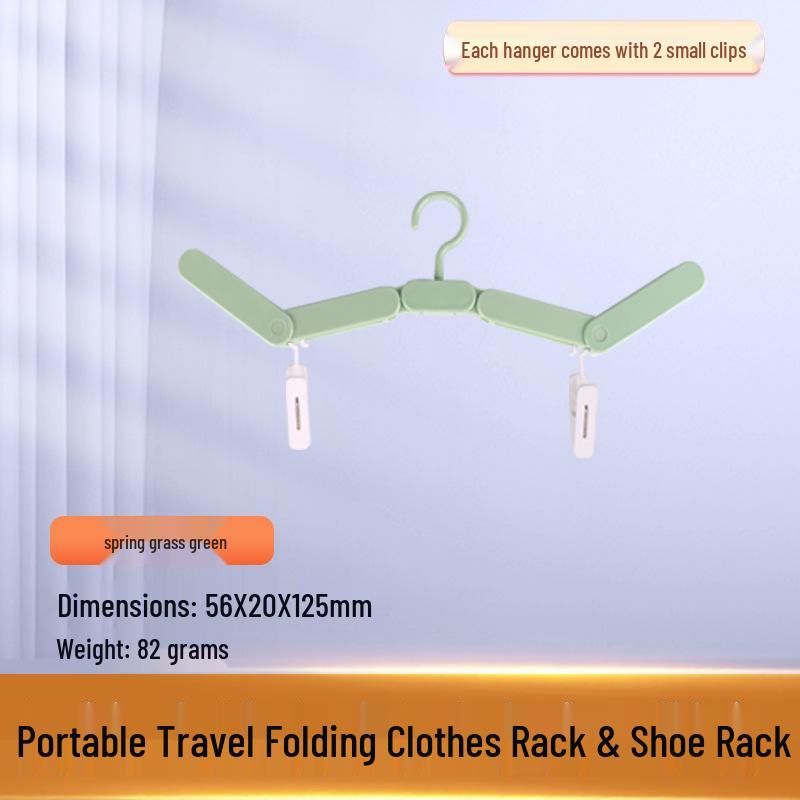 Portable Retractable Clothes and Shoe Hanger for Travel, Foldable for Indoor/Outdoor Use.