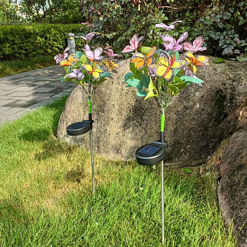 Solar-Powered Butterfly Flower Garden Lamp - Waterproof Outdoor Yard Light