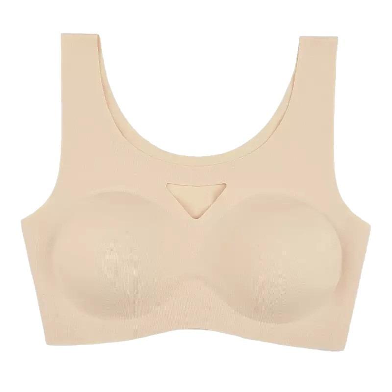 Women Seamless Comfortable Half Hollow Light Sports Wireless Underwear Bra