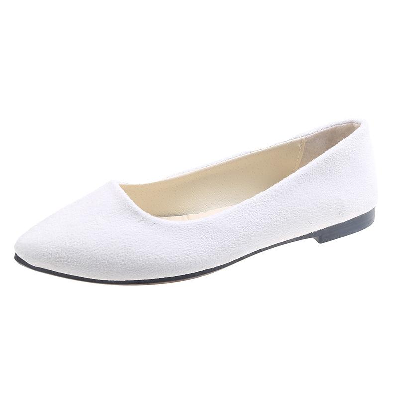 Moda Kadın Sivri Burun Loafer'lar Tekne Ayakkabı Bale Rahat Daireler Ayakkabı