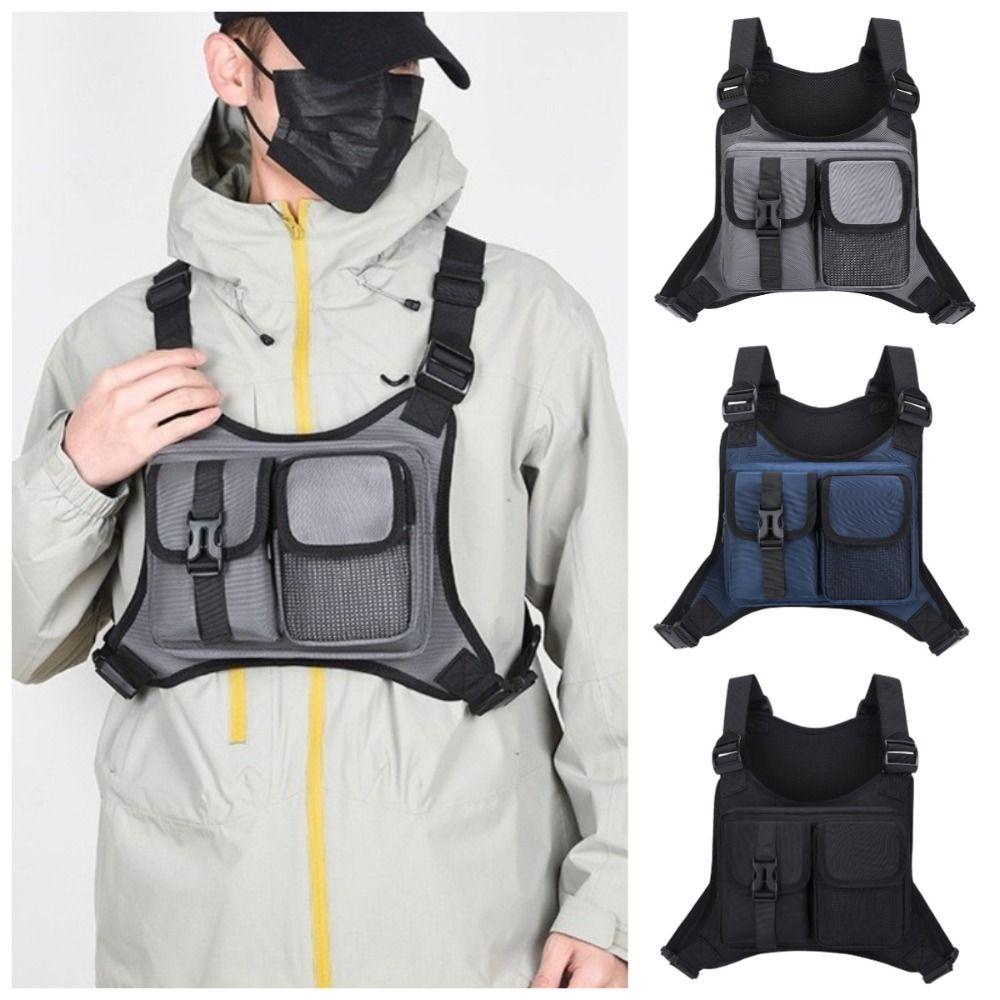Wear-resistant Sports Chest Bag Waterproof Men Pack Bag Multi-functional Front Chest Pack Cycling