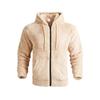 Grenzüberschreitender Außenhandel Amerikanische Winter Herren Dicke Warme Doppelseitige Fleecejacke Reißverschluss Lockere Strickjacke Freizeitjacke mit Kapuze