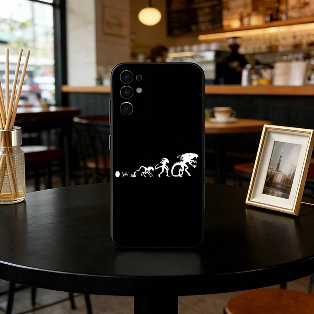 

Alien Phone Case Black Silicone Soft For Samsung S25,S24,S21,S22,S23,S30,Ultra,S20,Plus,Fe,Lite Samsung S21plus