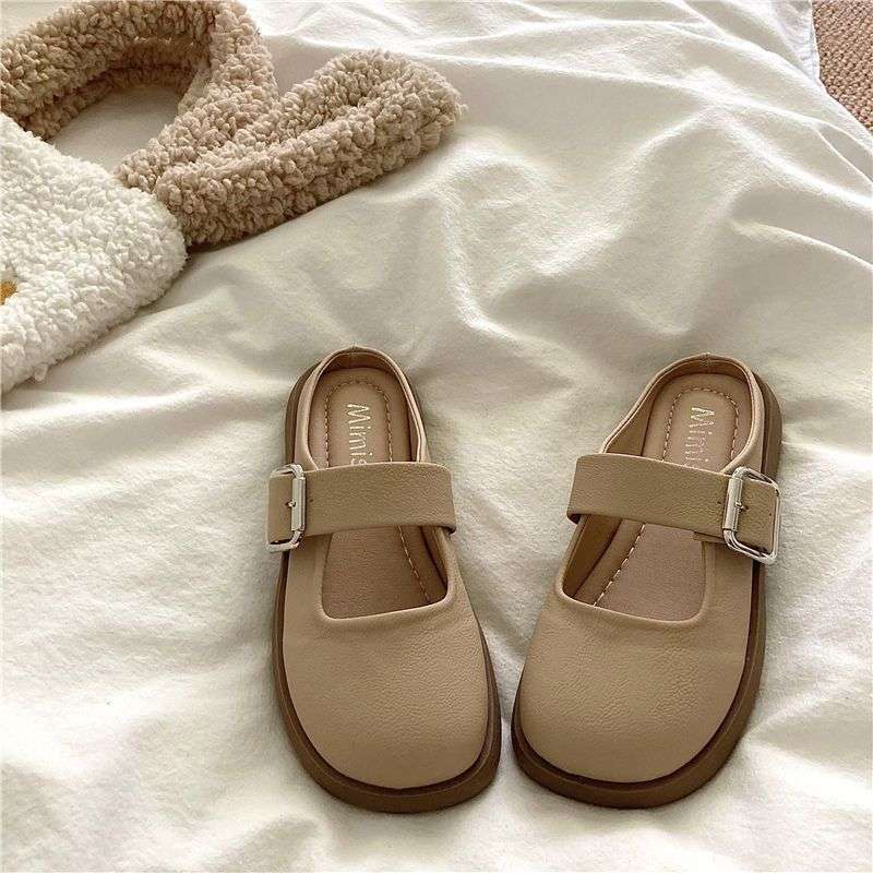 Lazy evening breeze~! Mary Jane sandals women's summer ins wear breathable bag head cool slippers