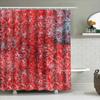 Red Marble Texture Shower Curtain Waterproof Fabric Bathroom Decorative Hanging Bathing Room Window Privacy Protection Size: 60X