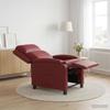 Recliner Chair Wine Red Faux Leather