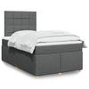 VidaXL Slat Bed Base with Mattress Dark Grey 120x190cm Fabric 3293520