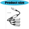 USB Type C to USB A Splitter Featuring OTG Functionality for Keyboards Mouse Cameras Efficient Charging and Data Sync