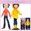 Exclusivo 6" Coraline Flexível Figura de Ação de PVC Modelo Boneca Com Listra Vermelha Para Colecionadores