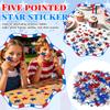 360 Pcs Glitter Stars Window Clings,4th Of Patriotic Self Adhesive Glitter Star Clings For Independence Memorial Day Decor