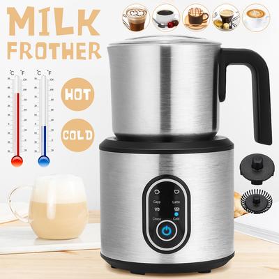 500W 700ML Elektrikli Süt Köpürtücü Paslanmaz Çelik Süt Isıtıcı Krema Süt Isıtıcı Latte Cappuccino Sıcak Çikolata için Kahve Köpüğü