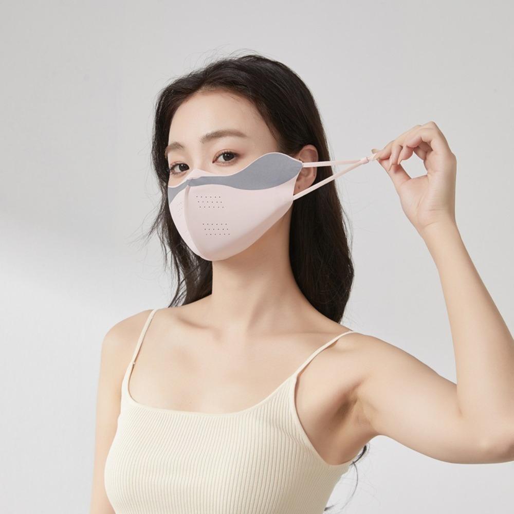 Washable Ice Silk Mask Anti-UV Anti-sun Mask New Sunscreen Mask  Outdoor Sports