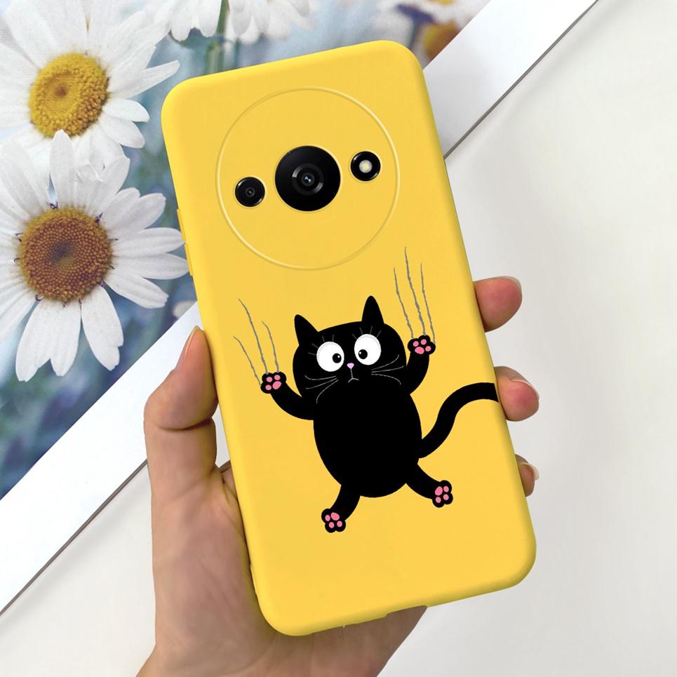 Rückseite für Xiaomi Redmi A3 4G Drachen Cartoon Tiere Cartoon Malerei Funda Etui für Xiomi RedmiA3 A 3 Weiche TPU Silikon Tasche