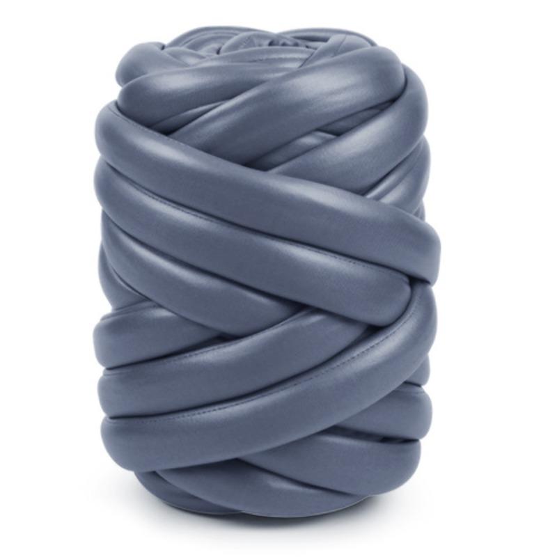 500g Roll Matte Nappa Faux Leather Yarn 2.5cm Chunky Iceland Core Thick Soft Yarn Handmade DIY Bag Knitting Materials