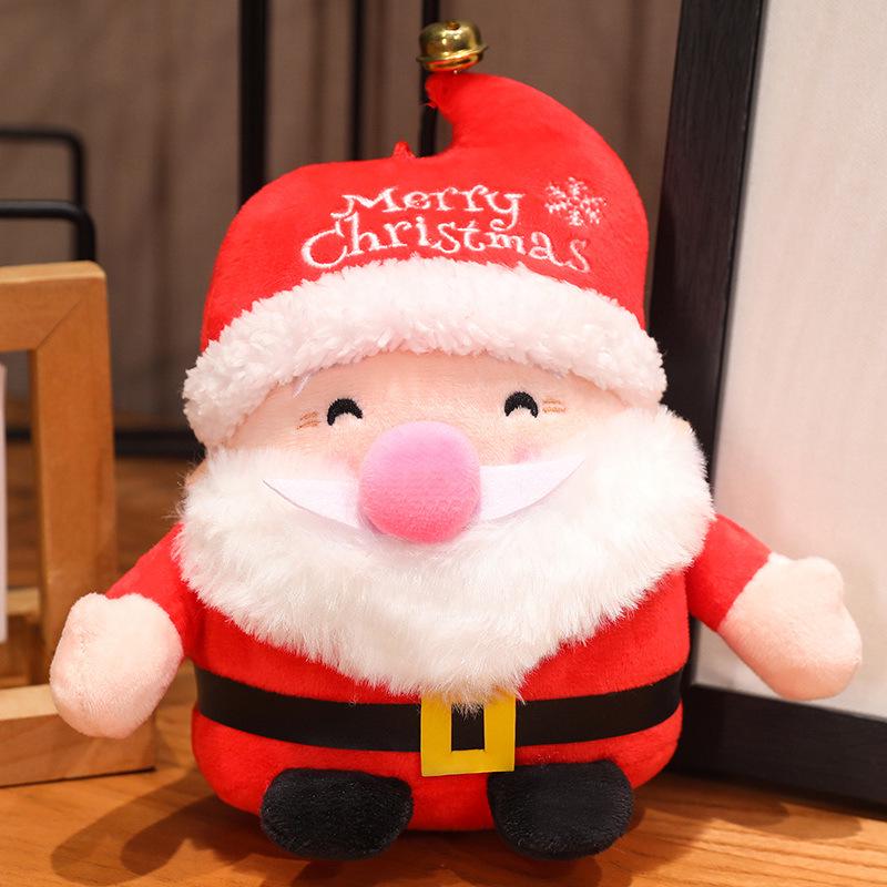 Santa Claus Reindeer Rag Doll - Plush Christmas Toy Gift for Girls