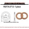 Annealed Red Copper Gasket Washer Pad for Sealing Fastener, M4-M34