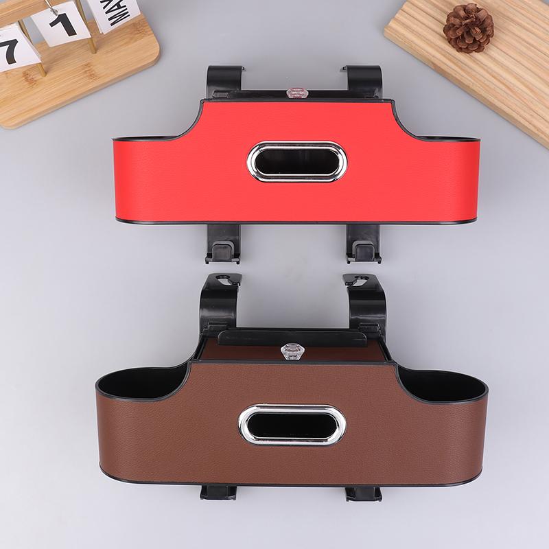 Car Backseat Hanging Seat Hook Storage Cup Holder Phone Holder Universal Car Interior Seat Back Organizer 4-In-1 Storage Box