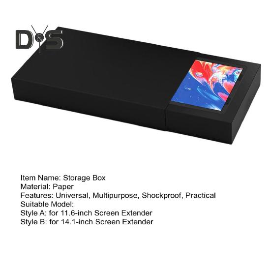 Geantă de transport pentru ecran de laptop, extensie de ecran protectoră, cutie de depozitare, rezistentă la șocuri și impact, design compact, pentru monitor portabil