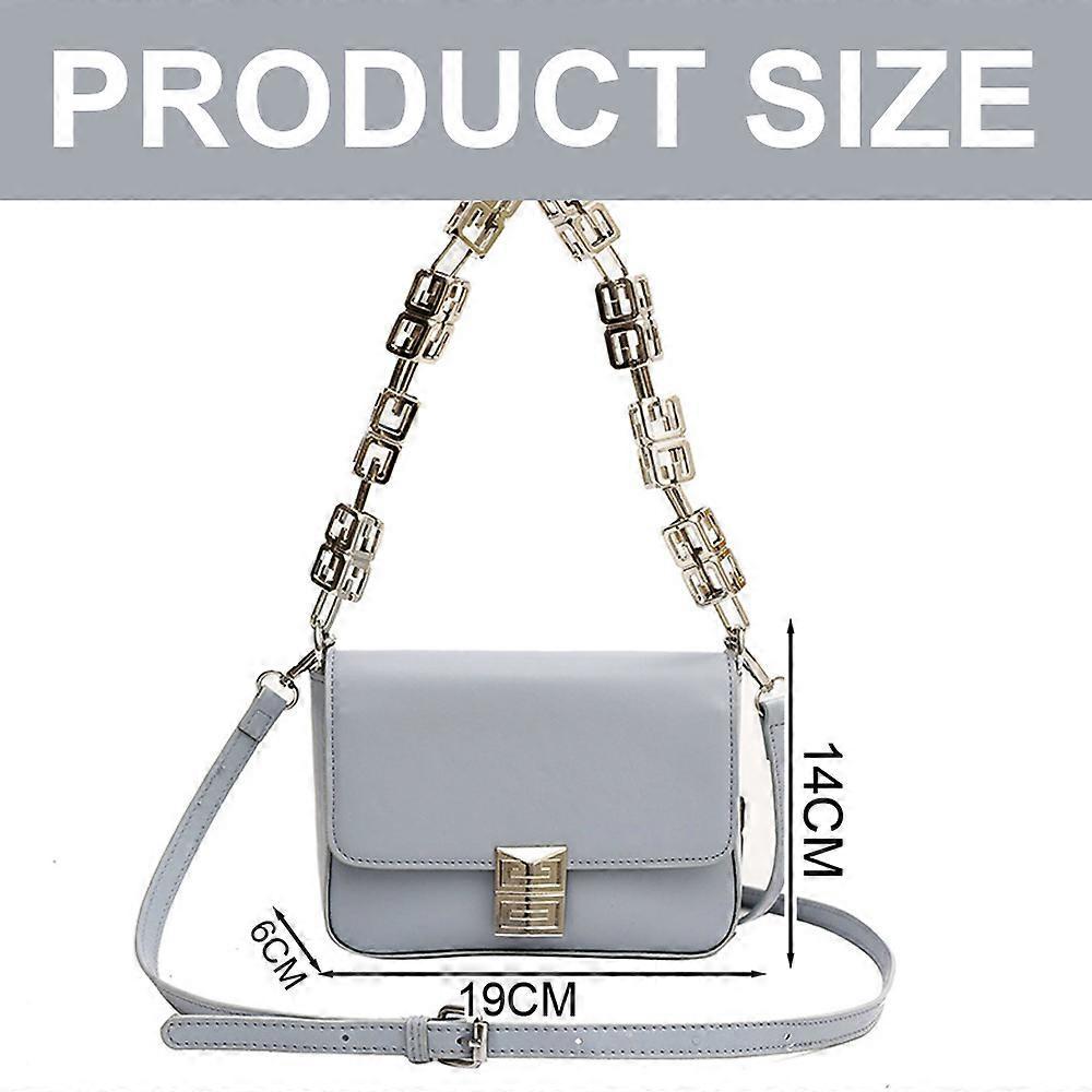 New Niche Solid Color Small Square Bag Fashion Chain PU Bag Shoulder Bag