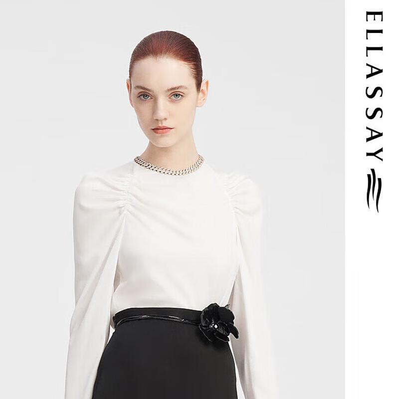 ELLASSAY Women s Elegant Acetate Blend Blouse L