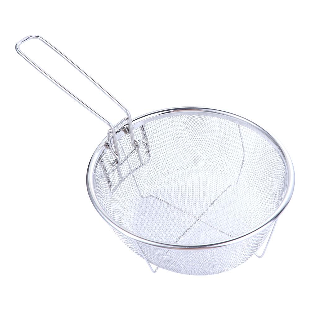 French Fries with Handle Stainless Steel Mesh Net Food Colander Fry Basket Filter Cooking Tools