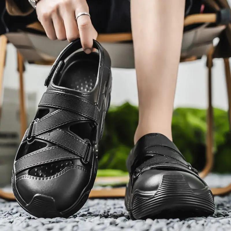 Fashion Ultralight Male Shoe with Platform Height High Quality 2025 Styles Descount New Design Pvc Daily Use Breathable 39 Men's Sandal