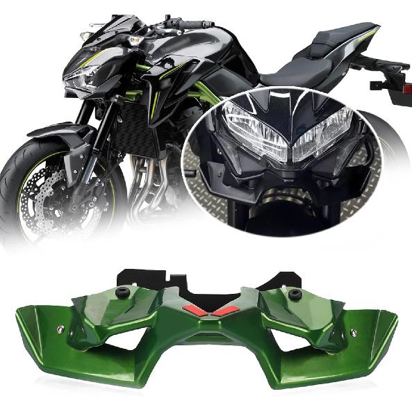 Für Z900 2024 Motorrad Sport Downforce Naked Frontspoiler Aerodynamischer Flügel-Deflektor 2020-2024 Motorradteile (Schwarz)