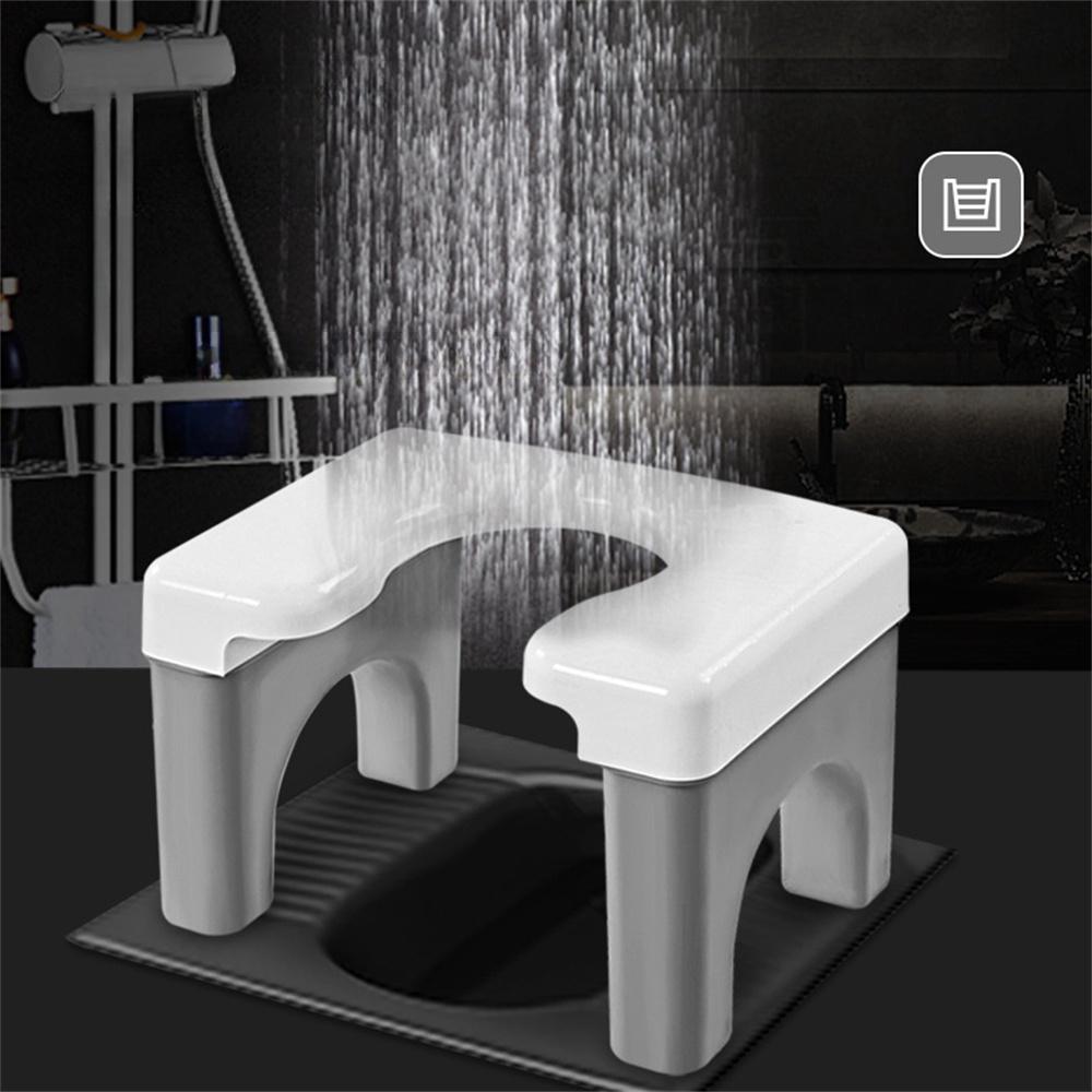 Portable U-Shaped Squat Toilet Seat Stool Thickened Non-slip Plastic Toilet Chair Removable Household Potty Chair Feet Stool