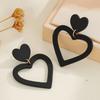 Dopamine Love Acrylic Colored Earrings, Simple and Fashionable Personalized Earrings for Women